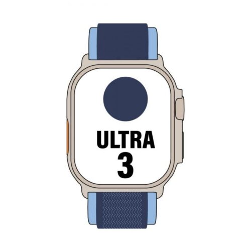 art_apl-watch20ultra20mewr4qlbardera_1 Apple Watch Ultra 3/ GPS/ Cellular/ 49mm/ Caja de Titanio Natural/ Correa Loop Trail Azul/azul brillante S/M