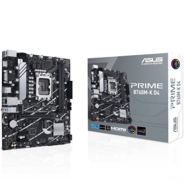 art_asu-pb20prime20b760m-k20d420v2_1-2 Placa Base Asus PRIME B760M-K D4 Socket 1700/ DDR4/ PCIe 4.0/ Micro ATX
