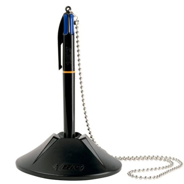 art_bic-counter20pen204cou_2 Bolígrafo de Tinta de Aceite Retráctil Bic 527507/ Azul/ Incluye Base + Cadena