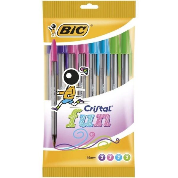 art_bic-cristal20fun20surtido2010u_1-2 Bolígrafos de Tinta de Aceite Bic Cristal Fun 921342/ 10 unidades/ Colores Surtidos