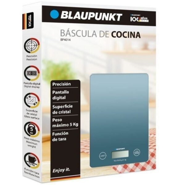 Báscula de Cocina Electrónica Blaupunkt BP4014/ hasta 5kg/ Azul