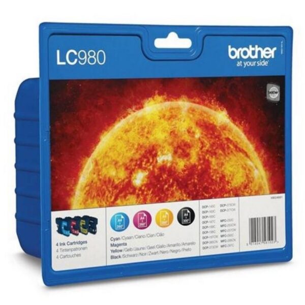 art_bro-lc980valbp_1 Cartucho de Tinta Original Brother LC-980 Multipack/ Cian/ Magenta/ Amarillo/ Negro