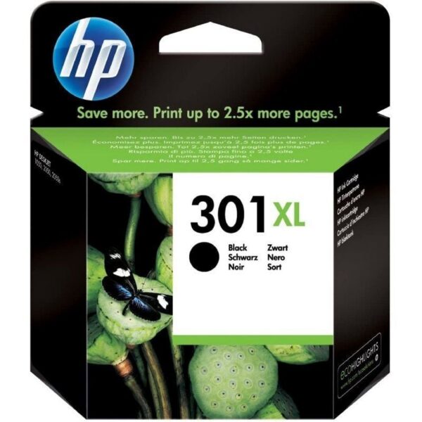 art_ch563ee_1-2 Cartucho de Tinta Original HP nº301 XL Alta Capacidad/ Negro