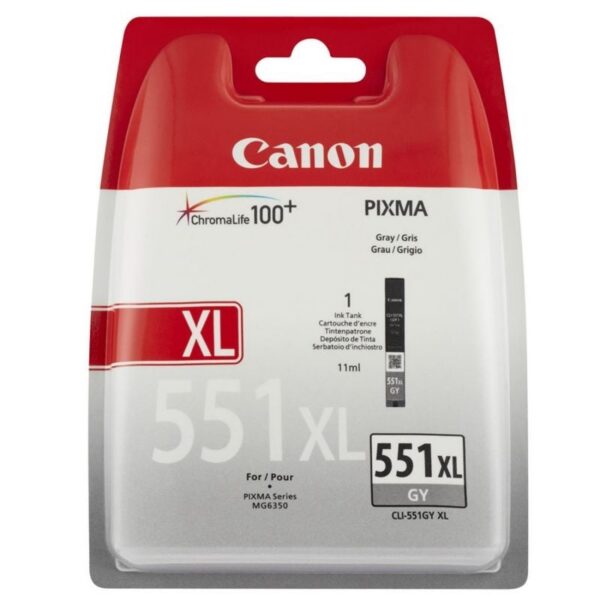 art_cli-551gy20xl20v2_1-2 Cartucho de Tinta Original Canon CLI-551GY XL Alta Capacidad/ Gris