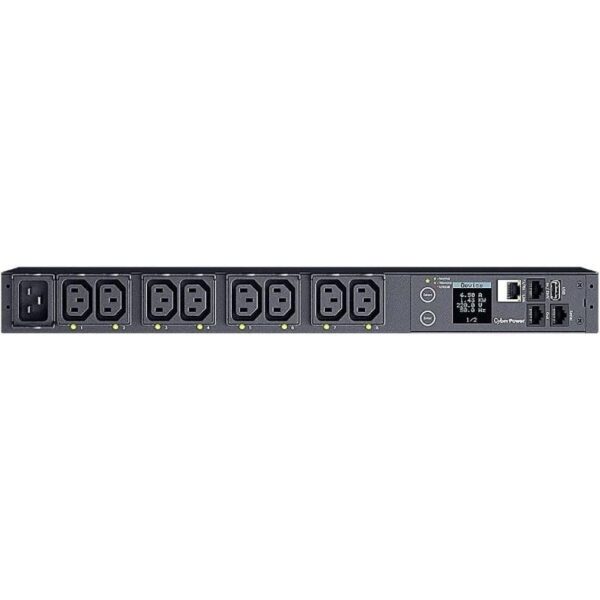 art_cyb-pow20pdu41005_1-2 Unidad de Distribución para Alimentación Cyberpower PDU41005/ 16A/ 8x IEC C13/ Formato Rack 1U