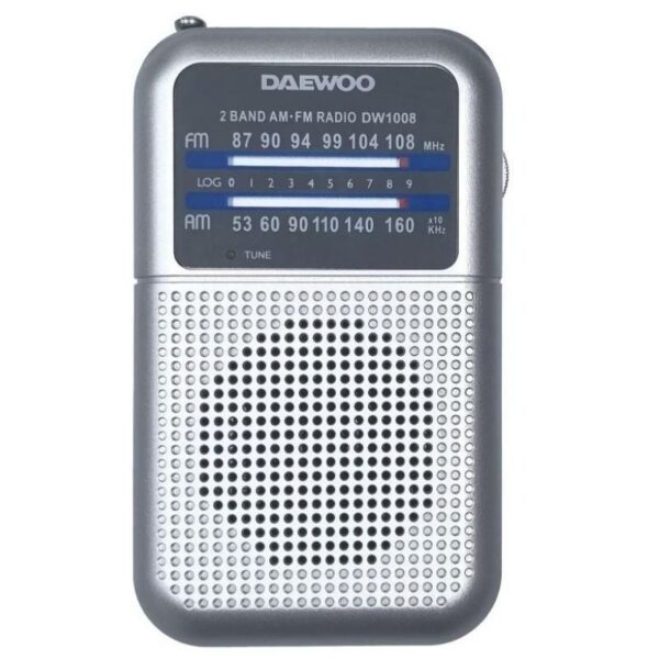 Radio Portátil Daewoo DW1008/ Plata