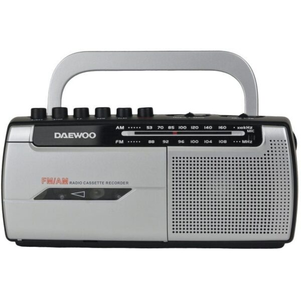 Radio Cassette Daewoo DW1107 - AM/FM con Micrófono y Grabación