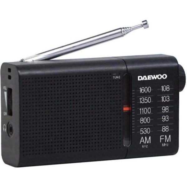 Radio Portátil Daewoo DW1119 - AM/FM con Altavoz y Auriculares