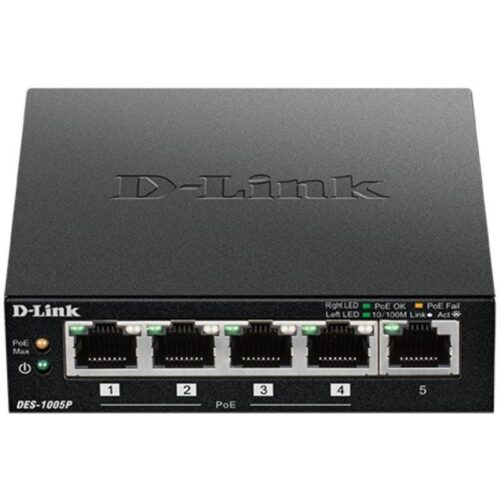 art_dlk-des-1005p_1-2 Switch D-Link DES-1005P 5 Puertos/ RJ45 10/100Mbps PoE