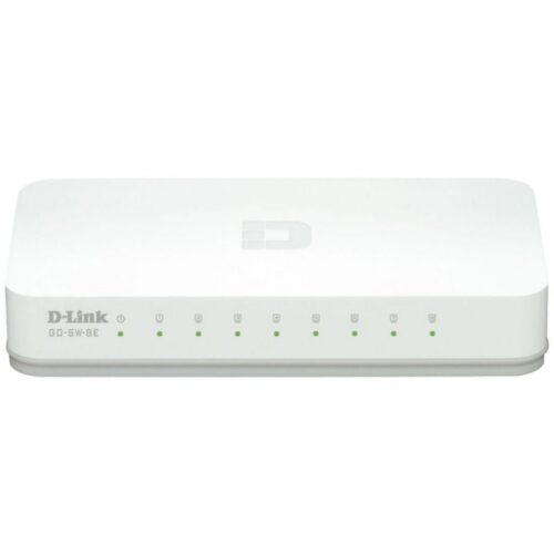 Switch D-Link GO-SW-8E 8 Puertos Gigabit Ethernet, Conectividad Rápida y Eficiente para Redes Domésticas y Oficinas