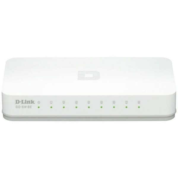 Switch D-Link GO-SW-8E 8 Puertos Gigabit Ethernet, Conectividad Rápida y Eficiente para Redes Domésticas y Oficinas