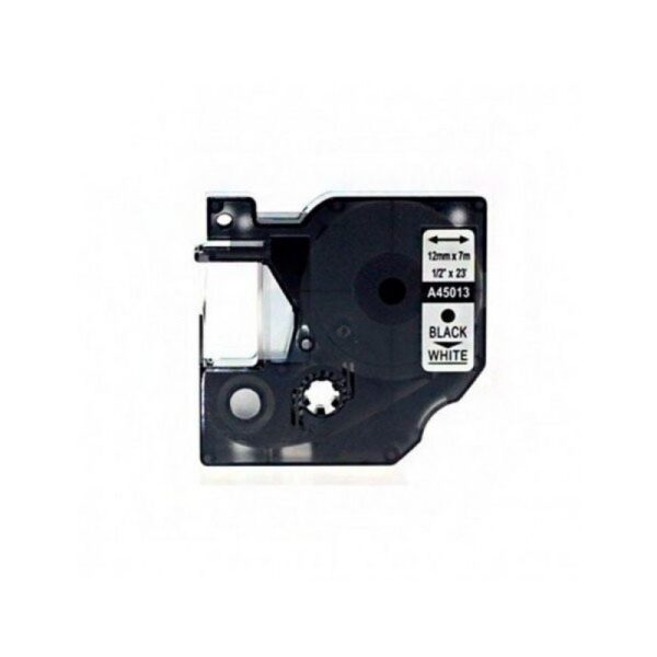 art_dym-cinta20d12012x720blanco-neg_2 Cinta Rotuladora Adhesiva de Poliéster Dymo D1 45021/ para Label Manager/ 12mm x 7m/ Blanca-Negra
