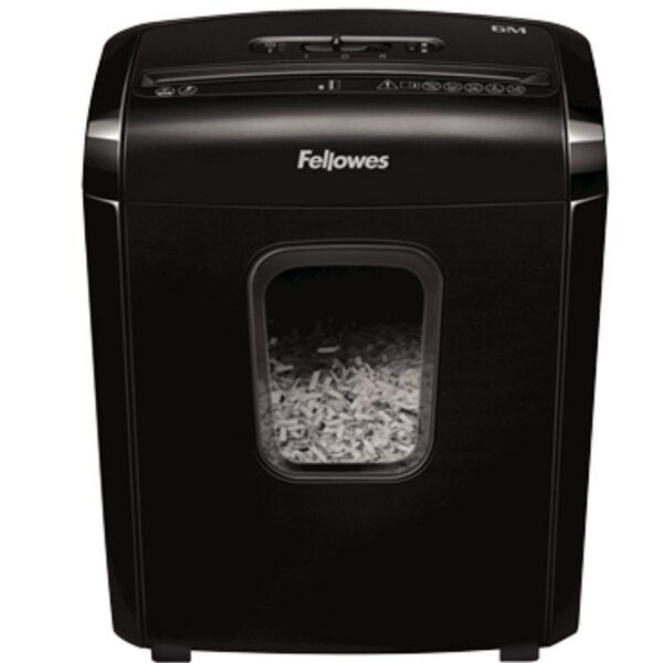 art_fell-destructora206m_1-2 Destructora Fellowes 6M/ Minicorte de 4 x 12mm/ Negra