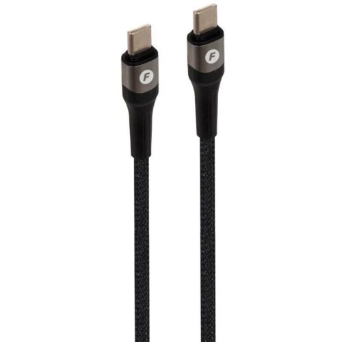 art_fone-cab20usb-cc_1-2 Cable USB 2.0 Tipo-C Fonestar USB-CC/ USB Tipo-C Macho - USB Tipo-C Macho/ 480Mbps/ Hasta 100W/ 1m/ Negro