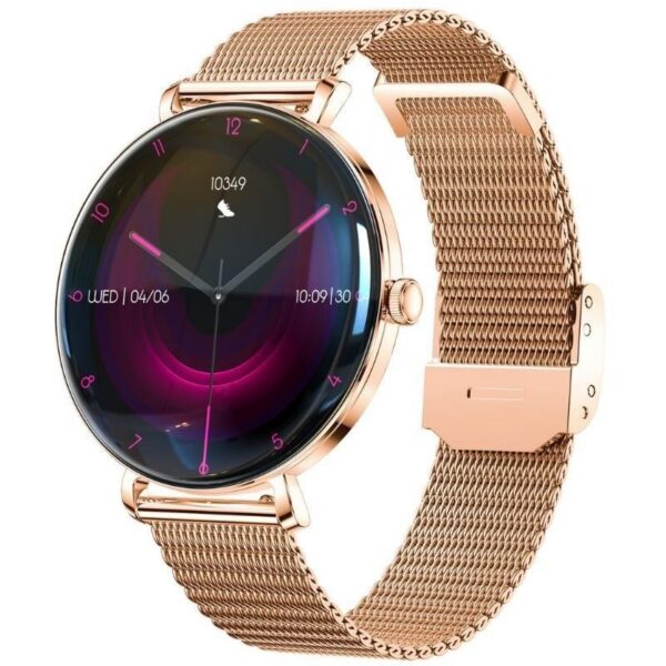 Forever Smartwatch Lucca SB-370 Oro Rosa - Notificaciones y Frecuencia Cardiaca