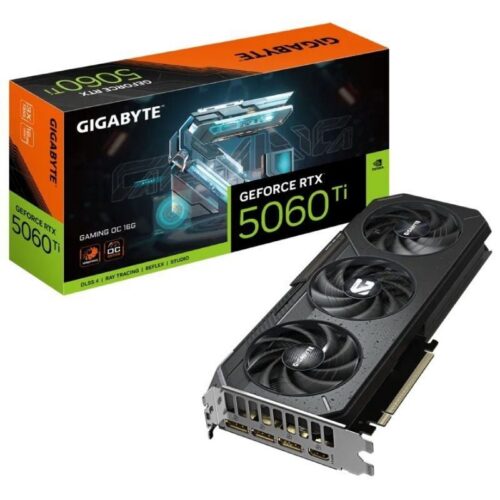 Tarjeta Gráfica Gigabyte GeForce RTX 5060 Ti Gaming OC/ 16GB GDDR7