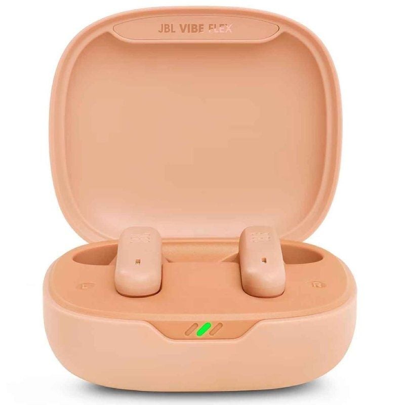 Auriculares Bluetooth JBL Vibe Flex con estuche de carga/ Autonomía 8h/ Beige
