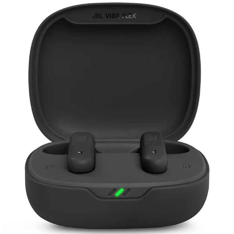 Auriculares Bluetooth JBL Vibe Flex con estuche de carga/ Autonomía 8h/ Negro