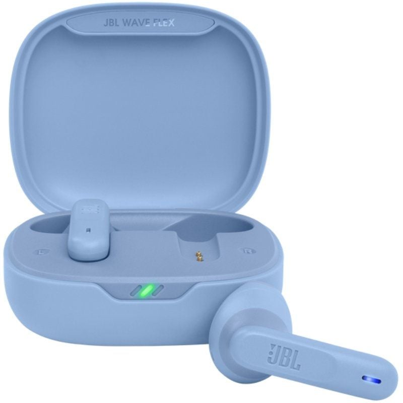 Auriculares Bluetooth JBL Wave Flex con estuche de carga/ Autonomía 8h/ Azules