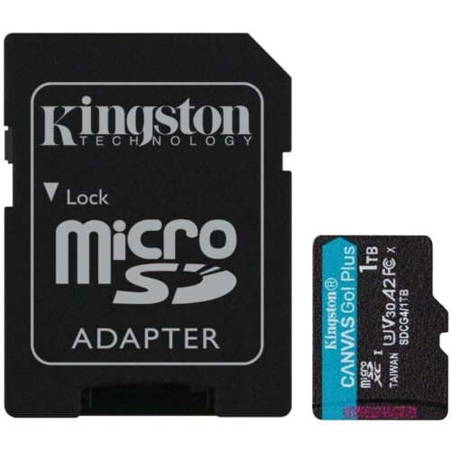 Tarjeta de Memoria Kingston CANVAS Go! Plus 1TB microSD XC con Adaptador/ Clase 10/ 200MBs