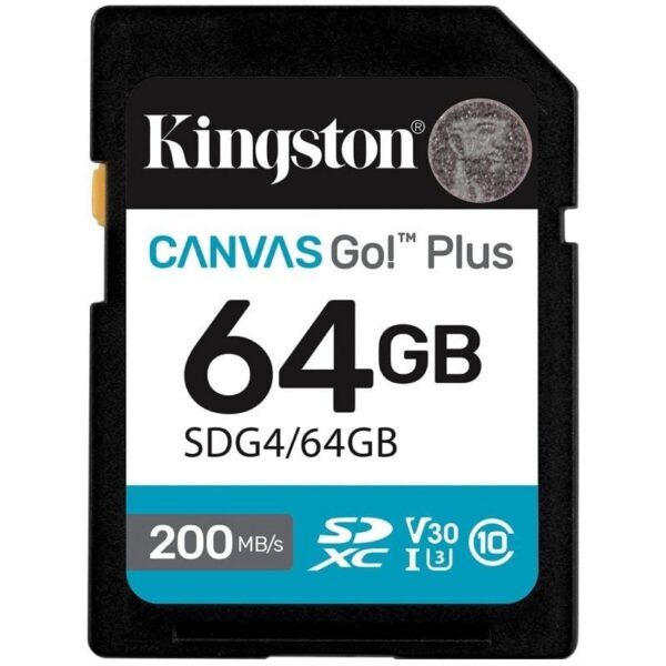 art_kin-sd20sdg42064gb_1-2 Tarjeta de Memoria Kingston CANVAS Go! Plus 64GB SD XC/ Clase 10/ 200MBs