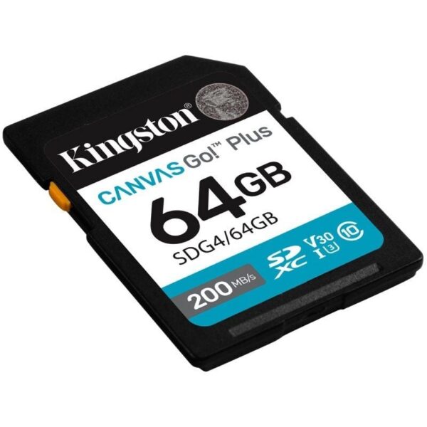 art_kin-sd20sdg42064gb_2 Tarjeta de Memoria Kingston CANVAS Go! Plus 64GB SD XC/ Clase 10/ 200MBs