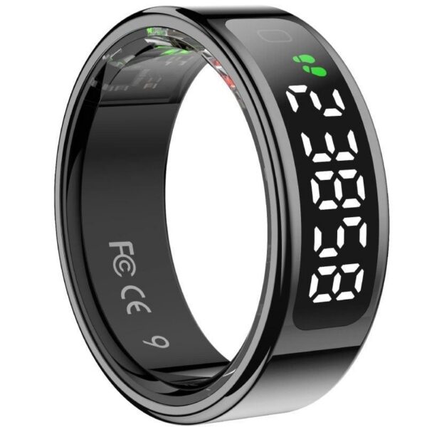 Anillo Inteligente Leotec Kör Mau Smart Ring Talla 8/ Ø18.3mm/ Notificaciones/ Frecuencia Cardíaca/ Negro