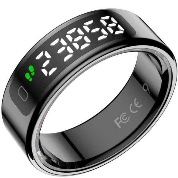 Anillo Inteligente Leotec Kör Mau Smart Ring Talla 9/ Ø19.1mm/ Notificaciones/ Frecuencia Cardíaca/ Negro