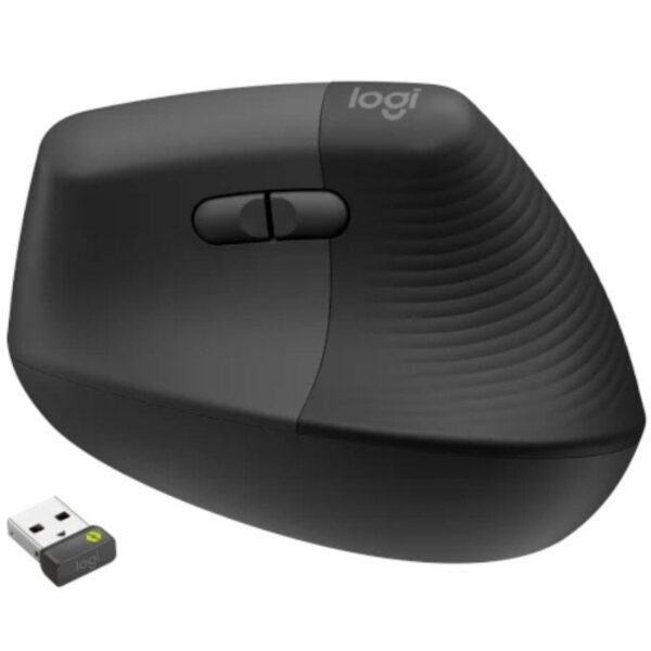 Ratón Vertical Inalámbrico por Bluetooth/ 2.4GHz Logitech Lift Vertical Ergonomic Mouse Business/ Hasta 4000 DPI/ Grafito