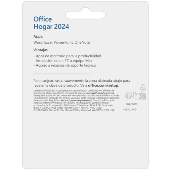 art_microsoft20off20hogar202024201u_2 Microsoft Office Hogar 2024/ 1 Usuario/ Licencia Perpetua