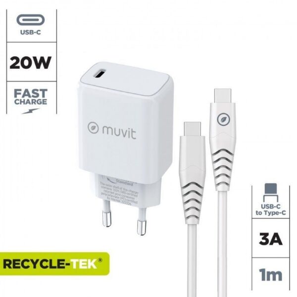 art_muv-carga20mcpak0044_2 Cargador de Pared Muvit For Change MCPAK0044/ 1xUSB Tipo-C + Cable USB Tipo-C/ 20W
