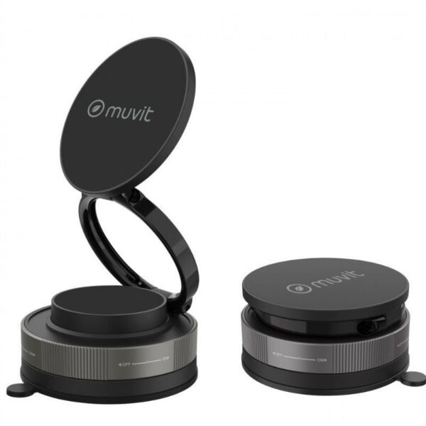 Soporte de Smartphone para Coche Muvit For Change MCCHL0035/ Negro