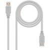 Cable Alargador USB 2.0 Nanocable 10.01.0204/ USB Macho - USB Hembra/ 3m/ Beige