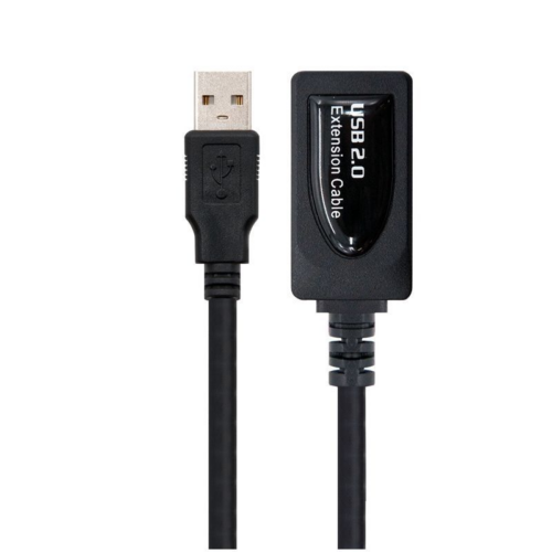art_nan-cab2010.01.0211_1-1 Cable Alargador USB 2.0 Nanocable 10.01.0211/ USB Macho - USB Hembra/ 5m/ Negro