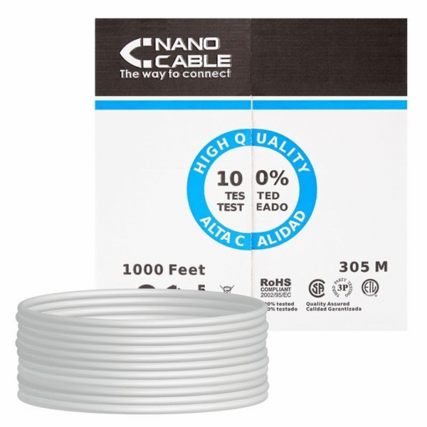 art_nan-cab2010.20.0504_1-1 Bobina de Cable RJ45 UTP Nanocable 10.20.0504 Cat.6/ 305m/ Gris