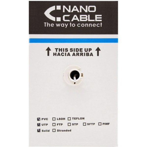 art_nan-cab2010.20.0504_2 Bobina de Cable RJ45 UTP Nanocable 10.20.0504 Cat.6/ 305m/ Gris