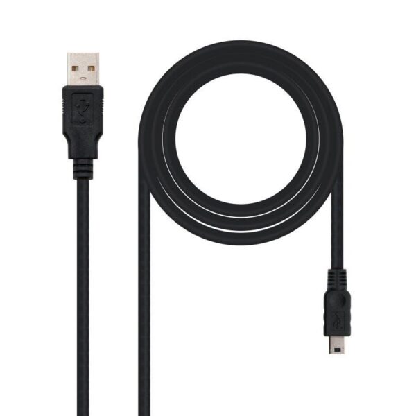 art_nan-cab20102001200400_1-1 Cable USB 2.0 Nanocable 10.01.0400/ USB Macho - MiniUSB Macho/ 50cm/ Negro