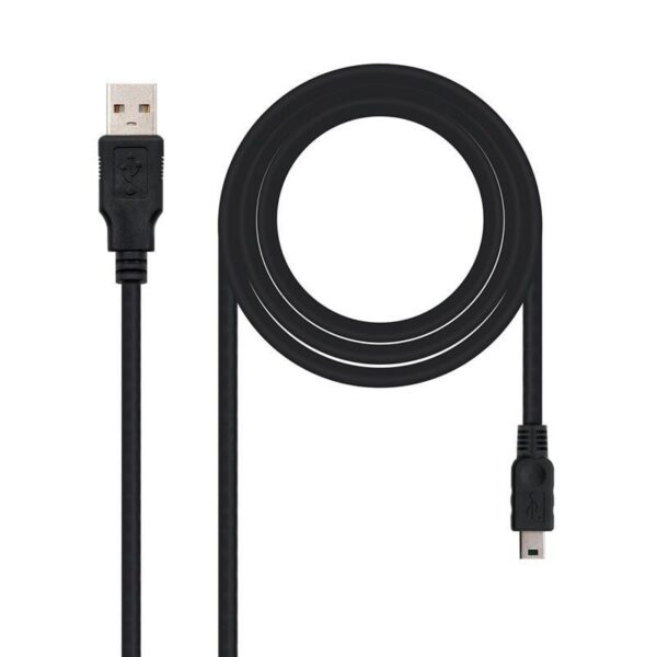 art_nan-cab20102001200401_1-1 Cable USB 2.0 Nanocable 10.01.0401/ USB Macho - MiniUSB Macho/ 1m/ Negro