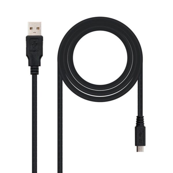 art_nan-cab20102001200500_1-1 Cable USB 2.0 Nanocable 10.01.0500/ USB Macho - MicroUSB Macho/ 80cm/ Negro