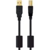 Cable USB 2.0 Impresora Nanocable 10.01.1203/ USB Tipo-B Macho - USB Macho/ 3m/ Negro