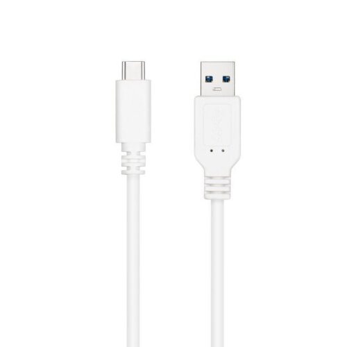 Cable USB 3.1 Tipo-C Nanocable 10.01.4001-W/ USB Tipo-C Macho - USB Macho/ 1m/ Blanco