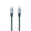 Cable USB 3.1 Tipo-C Nanocable 10.01.4101-L150-COMB/ USB Tipo-C Macho - USB Tipo-C Macho/ Hasta 100W/ 20Gbps/ 1.5m/ Gris y Negro