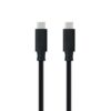 Cable USB 3.1 Tipo-C Nanocable 10.01.4102/ USB Tipo-C Macho - USB Tipo-C Macho/ Hasta 100W/ 2m/ Negro