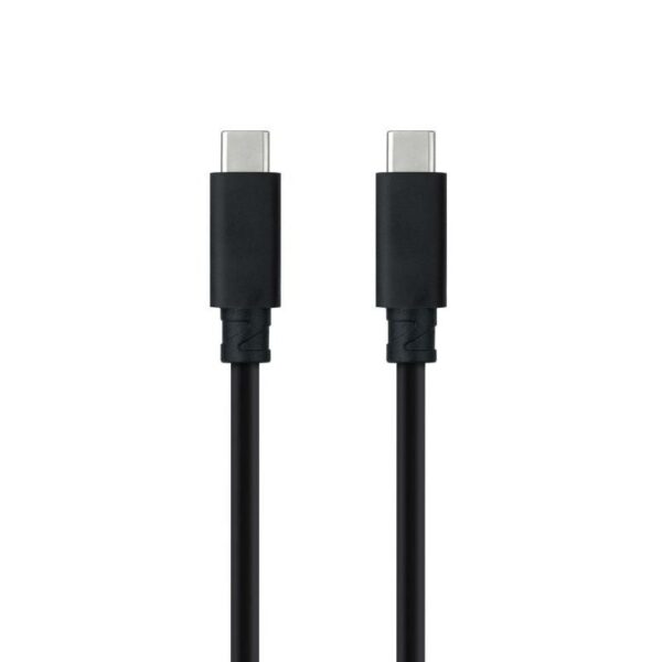 Cable USB 3.1 Tipo-C Nanocable 10.01.4102/ USB Tipo-C Macho - USB Tipo-C Macho/ Hasta 100W/ 2m/ Negro