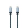 Cable USB 3.2 Tipo-C Nanocable 10.01.4103-COMB/ USB Tipo-C Macho - USB Tipo-C Macho/ Hasta 100W/ 20Gbps/ 3m/ Gris y Negro