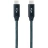 Cable USB 3.2 Nanocable 10.01.4300-COMB/ USB Tipo-C Macho - USB Tipo-C Macho/ Hasta 100W/ 50cm/ Gris y Negro