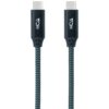 Cable USB 3.2 Tipo-C Nanocable 10.01.4301-L150-COMB/ USB Tipo-C Macho - USB Tipo-C Macho/ Hasta 100W/ 1.5m/ Gris y Negro