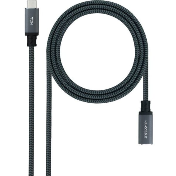 art_nan-cab20102001204500-comb_1-1 Cable Alargador USB Tipo-C 3.2 Nanocable 10.01.4500-COMB/ USB Tipo-C Macho - USB Tipo-C Hembra/ 50cm/ Negro