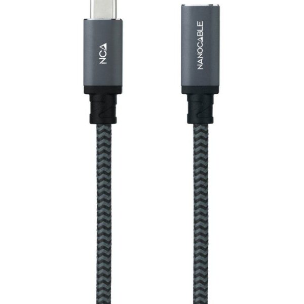 art_nan-cab20102001204500-comb_2 Cable Alargador USB Tipo-C 3.2 Nanocable 10.01.4500-COMB/ USB Tipo-C Macho - USB Tipo-C Hembra/ 50cm/ Negro