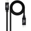 Cable USB 4.0 Nanocable 10.01.5001/ USB Tipo-C Macho - USB Tipo-C Macho/ Hasta 240W/ 40Gbps/ 1m/ Negro